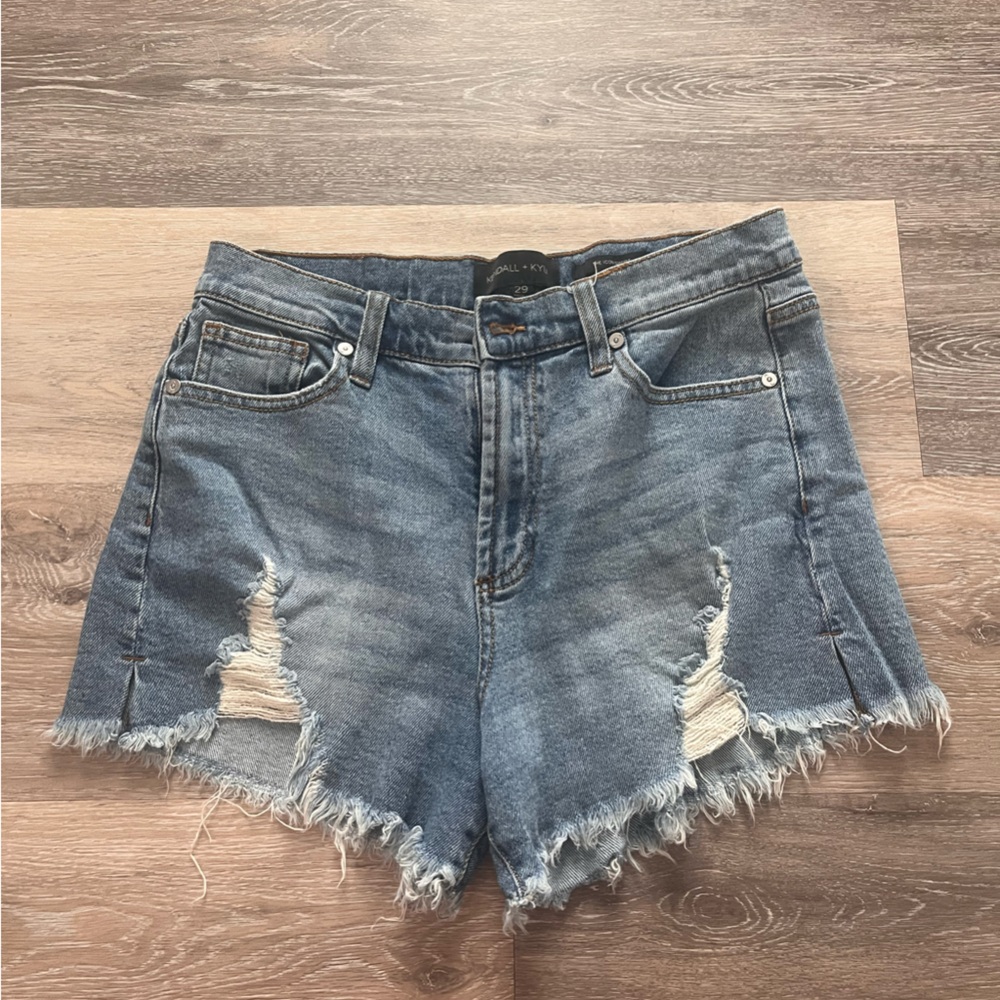 Kendall & Kylie Blue High-Waisted Jean Shorts